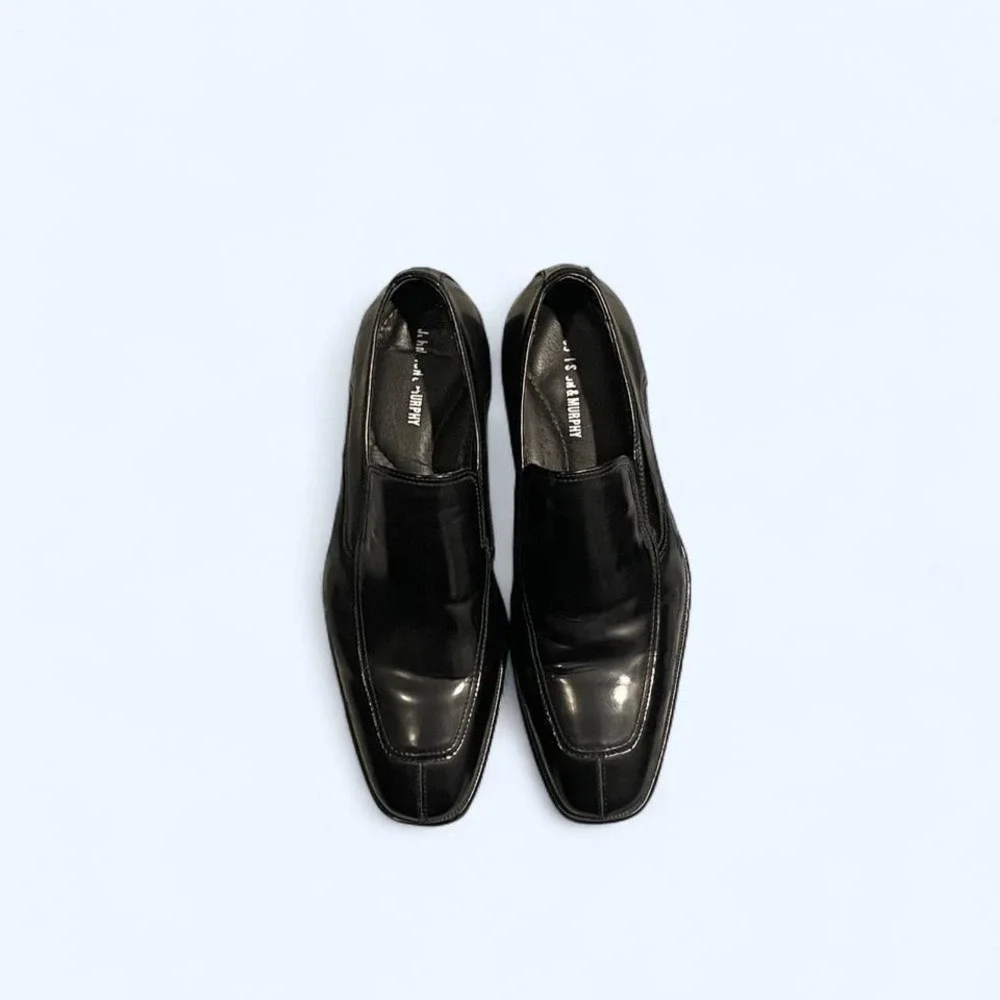 Johnston & Murphy black leather loafers size 11